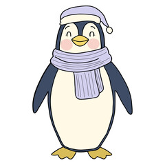 penguin with scarf