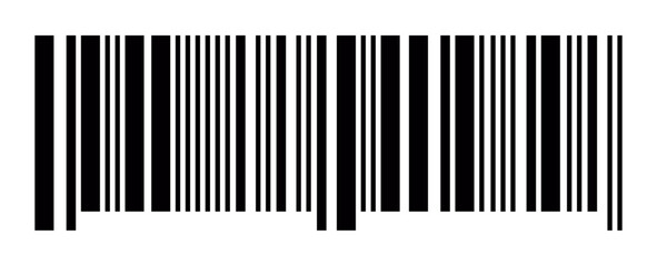 Long barcode illustration isolated on white