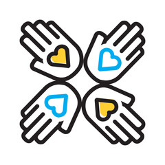 Obraz premium Vector multicolor icon for Tolerant