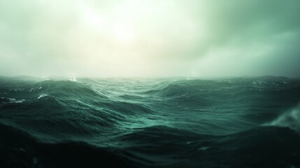 Naklejka premium Abstract background with stylized image of waves, sea, ocean. Concept of freedom, peace and movement