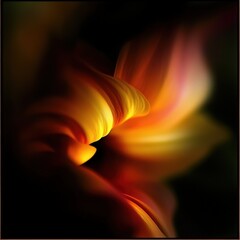 Vibrant swirl of color merging hues in a mesmerizing abstract composition
