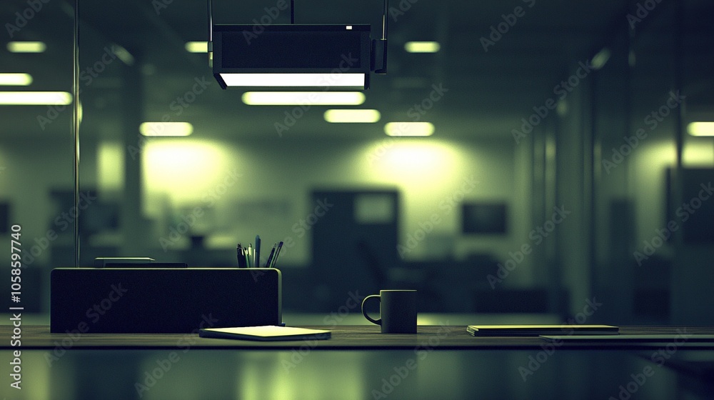 Poster Creating a serene home office environment essential elements for productivity and comfort in a modern workspace