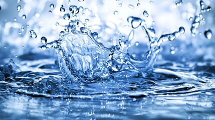 Revitalize your skin a captivating serum bottle set against a refreshing splash of water for ultimate hydration and glow