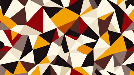 Fototapeta premium Polygon shapes design aesthetic pattern background, yellow, brown, white, black, simple, minimalistic. Generative AI