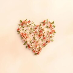 Fototapeta premium heart made of flowers