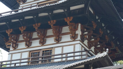 Naklejka premium Japanese-Style Pagoda at Educational Tourist Site