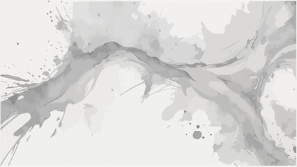 Obraz premium Silver ink and watercolor textures on white paper background