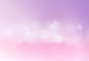 A soft, dreamy sky with a gradient of pink and purple hues, featuring wispy white clouds.