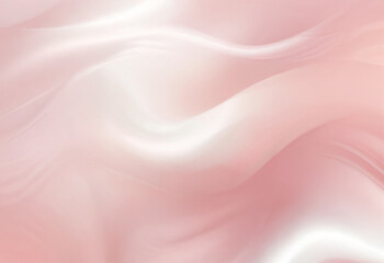Abstract background of smooth, flowing, pink and white waves.