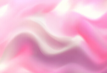 Obraz premium Abstract pink and white background with a blurry, wavy texture.