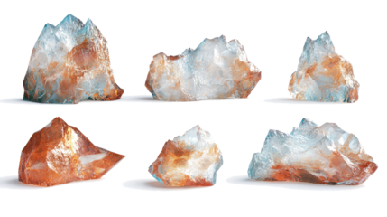 Collection of Abstract Celestial Mists Captured in Futuristic Textures Generative AI