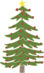 Christmas tree decoration for celebration on Christmas holiday event.