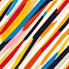 Abstract Diagonal Striped Pattern in Vibrant Colors