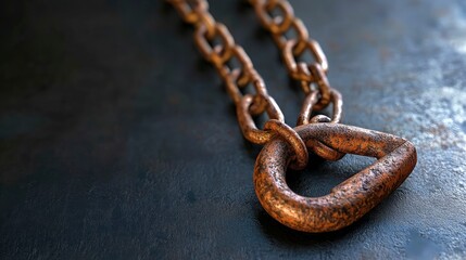 Obraz premium Rusty Chain Close Up