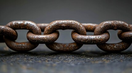 Fototapeta premium Closeup of Rusty Chain Links