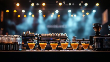 Barista competition featuring signature orangespiced drink creation under spotlight