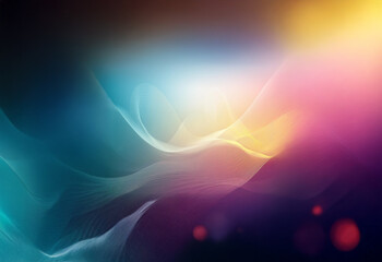 Abstract background with vibrant colors and flowing, translucent lines against a dark backdrop.