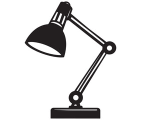 Vector table lamp, Desk lamp isolated on white background. Desk lamp icon