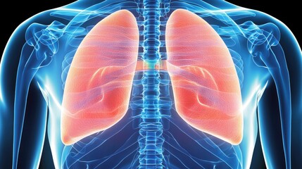 Human Lungs Anatomy - 3D Medical Illustration