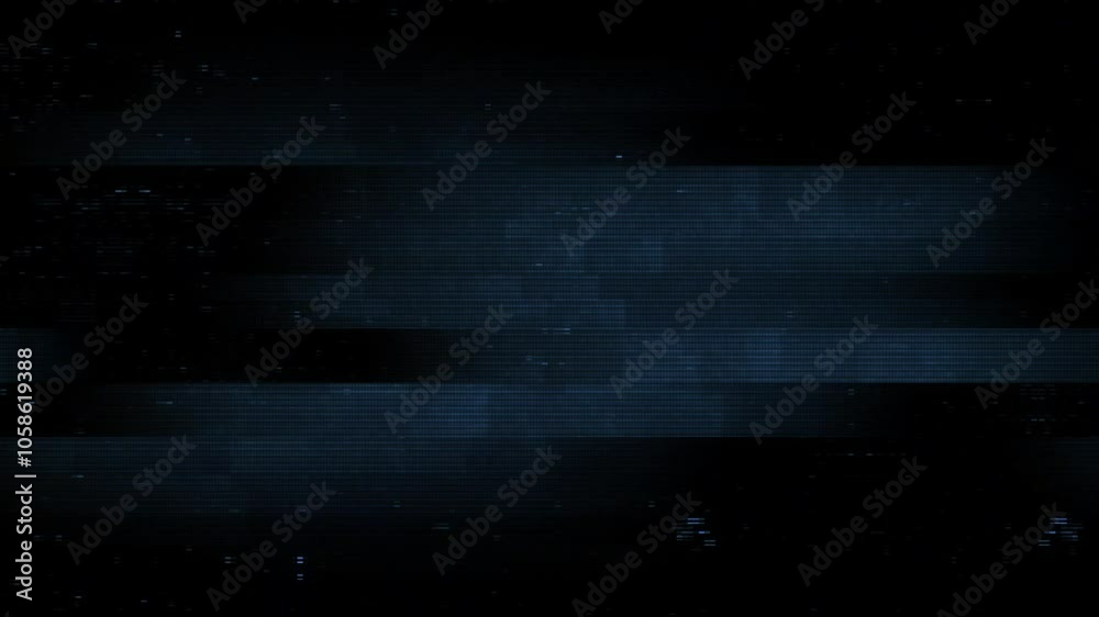 Wall mural a looping style screen background with data glitch and interference effects.