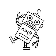 Robot icon vector illustration on white background