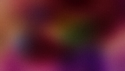 Smooth color flow gradient backdrop. Abstract grainy red magenta orange blue color gradient, noise texture, summer poster design