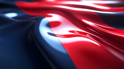 Dynamic Close-up of a Flowing Flag