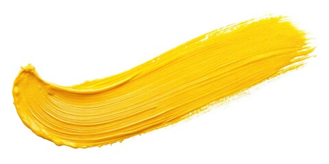 Colorful and explosive yellow stroke of paint splashes