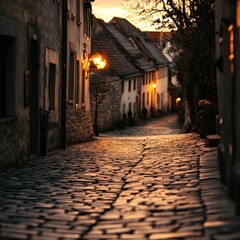 Obraz premium Charming Narrow Street in the Old Town 