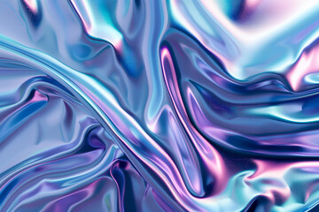 Obraz premium Blue And Purple Iridescent Holographic Background