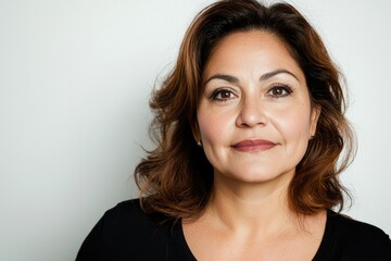 Fototapeta premium Middle-Aged Latina Woman with Brown Hair