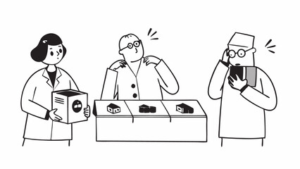 Packaging A scene illustrating the packaging line where cultured meat products are being sealed in clear containers with scientists overseeing the process.