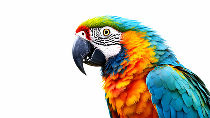Obraz premium Closeup Portrait of a Vibrant Blue and Orange Macaw