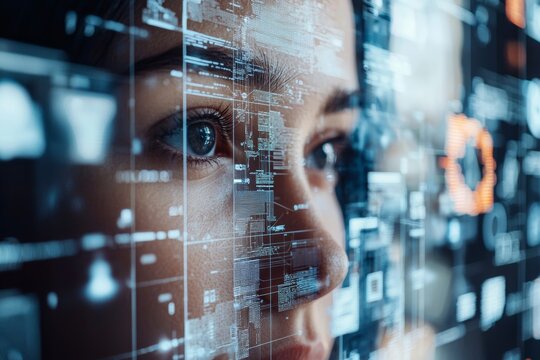 Close-up of a digital recruitment platform showcasing ai algorithms matching candidates with job openings based on skills