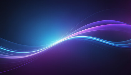 Fototapeta premium Abstract blue and purple gradient background with a glowing light effect