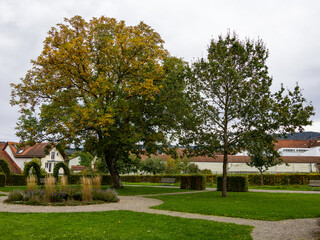 Im Klostergarten des Kloster Stetten bei Hechingen im Zollernalbkreis auf der Schwäbischen Alb