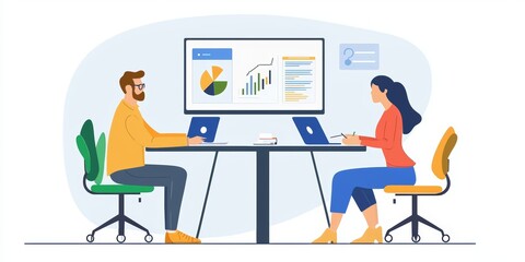 Consulting team conducting a virtual meeting with clients using ai tools to enhance communication and project management