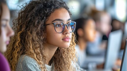 Educator analyzing ai-generated reports on student performance and engagement to improve teaching strategies and outcomes