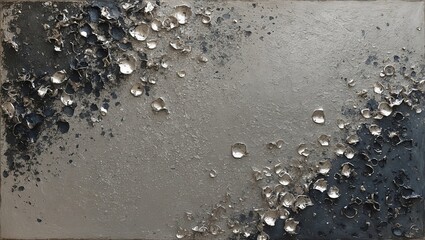 Noisy texture inspired by tarnished silver, dark speckles and shiny spots. Created with generative AI technology