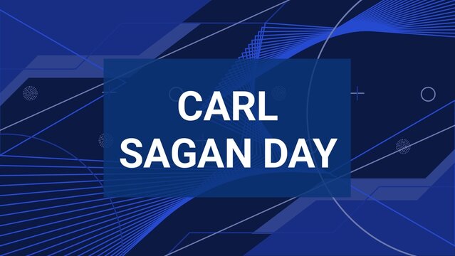 Carl Sagan Day web banner design illustration 