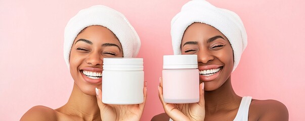 Shopper comparing price and quality of two skincare products in a boutique store, contrasting branding styles in the shot to represent different value perceptions