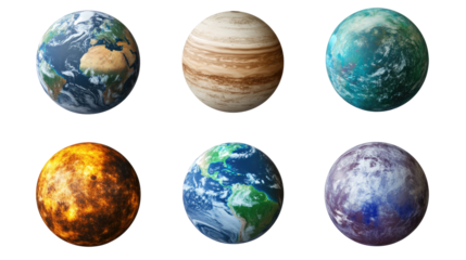 Earth and Planet Images Showing Global Warming Generative AI