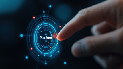 finger pressing a button