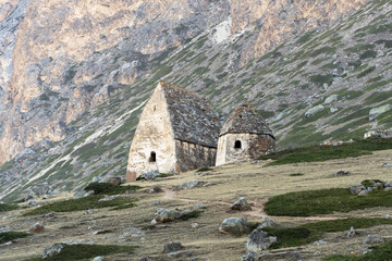 Mysterious crypts of 11th-18th centuries or city of dead are located in ancient village El-Tyubyu. Family burials of noble Balkar families are represented by stone houses of dead or keshene.