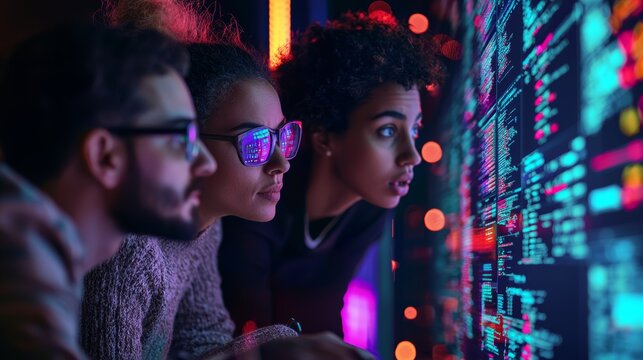 Team of supply chain professionals collaborating on ai-driven solutions to enhance forecasting accuracy and demand planning