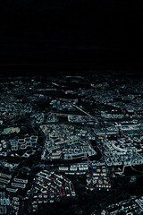 Widok z okna samolotu na polskie miasto Kraków © ukasz