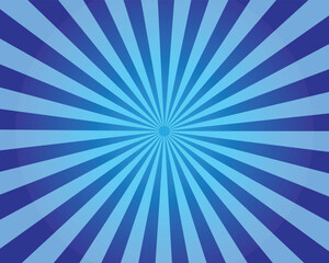 Blue starburst pattern . Abstract starburst background . Blue rays pattern . Vector illustration