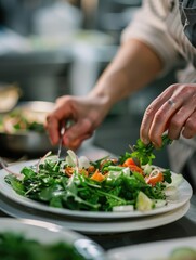 Chef Preparing Salad