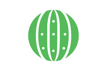 Green Watermelon Vector Illustration: Vibrant and Juicy Summer Fruit Art for Fresh, Organic, and Tropical Design