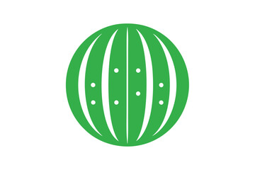 Green Watermelon Vector Illustration: Vibrant and Juicy Summer Fruit Art for Fresh, Organic, and Tropical Design